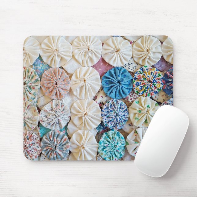 Mousepad Amish Yo Yo Quilt Pattern (Com mouse)