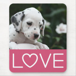 Mousepad Amo dálmata Pontos Pretos e Brancos Cachorro
