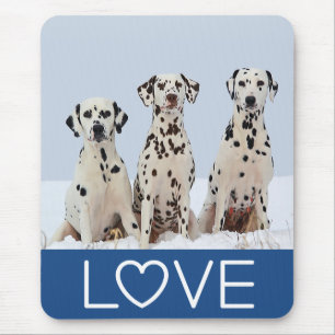 Mousepad Amo dálmata Pontos Pretos e Brancos Cachorro