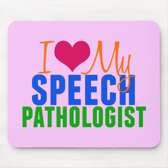 Mousepad Amo meu SLP (rosa) (Frente)