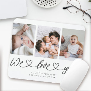 Mousepad Amo-Te A Colagem Fotográfica Moderna De Script De