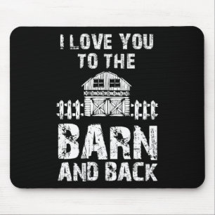 Mousepad Amo-Te Ao Barn E Ao Cavalo De Trás A Andar