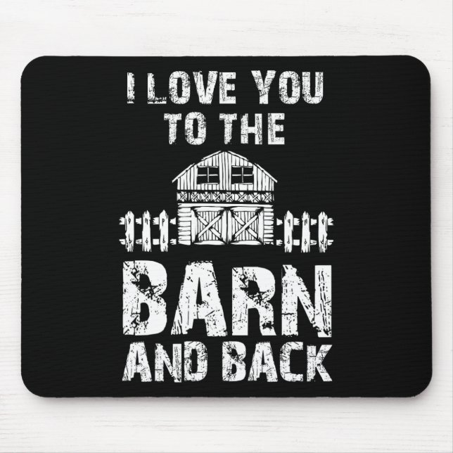 Mousepad Amo-Te Ao Barn E Ao Cavalo De Trás A Andar (Frente)