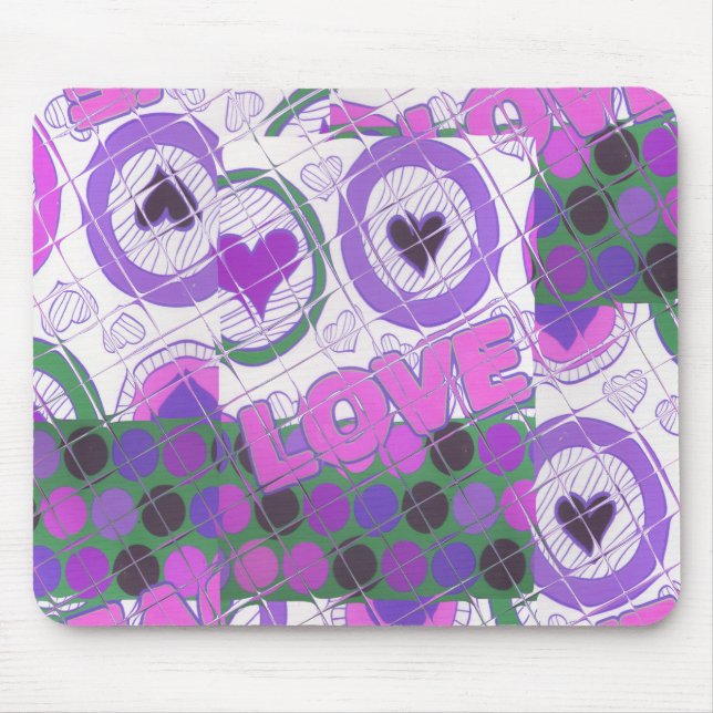 Mousepad Amor Adorável, Coração, Impressão (Frente)