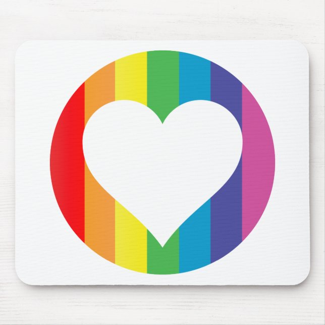 Mousepad amor arco-íris (Frente)