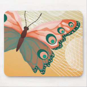 Mousepad Amor Artístico Havaiano Aloha Casamento Borboleta