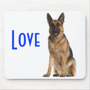 Mousepad Amor Cachorro Pastor Alemão Mouse de Computador