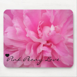 Mousepad Amor cor-de-rosa da peônia