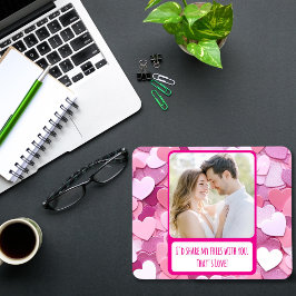 Mousepad Amor Coração Confetti Compartilha Minhas Fritas