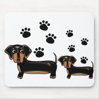 Mousepad Amor da família de cão da pata do Dachshund