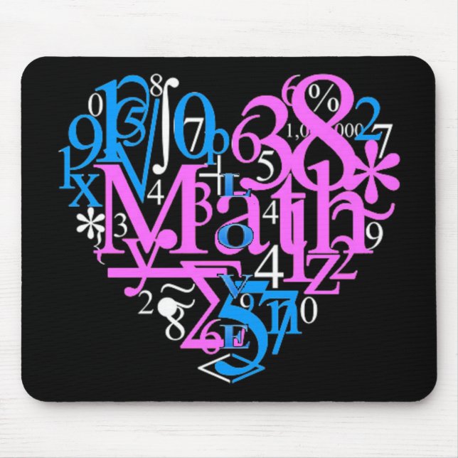 Mousepad Amor da matemática (Frente)