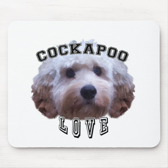 Mousepad Amor de cães de Cockapoo (Frente)