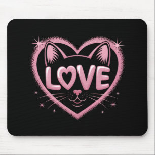 Mousepad Amor de Gato Brilhante