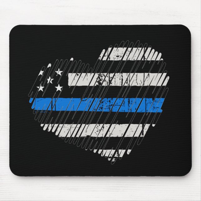 Mousepad Amor de Linha Azul (Frente)