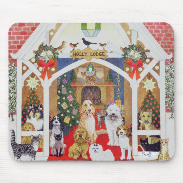 Mousepad Amor do alojamento do azevinho (Frente)