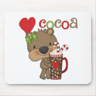Mousepad Amor do cacau do urso da menina