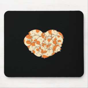 Mousepad Amor do Coração do Porco da Guiné  Suíno-bê-p