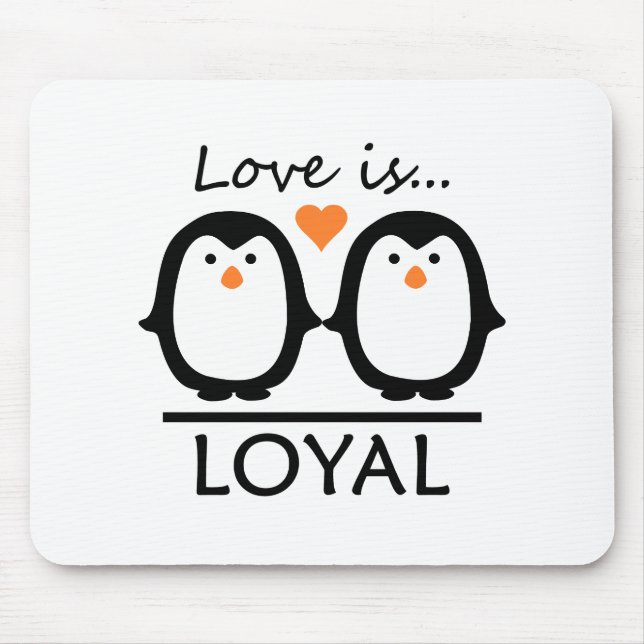 Mousepad Amor do pinguim (Frente)