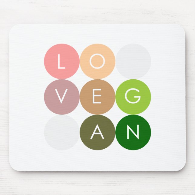 Mousepad Amor do ponto do Vegan (Frente)