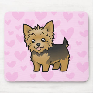 Mousepad Amor do yorkshire terrier (cabelo curto nenhum