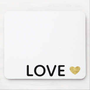 Mousepad Amor Dourado Coração