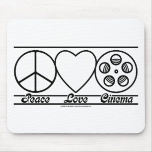 Mousepad Amor e cinema da paz