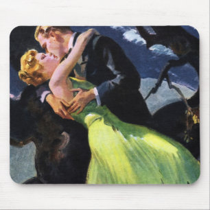 Mousepad Amor e Romance Vintage, Beijo Romântico