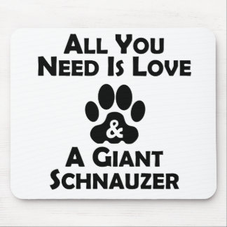Mousepad Amor e um Schnauzer gigante