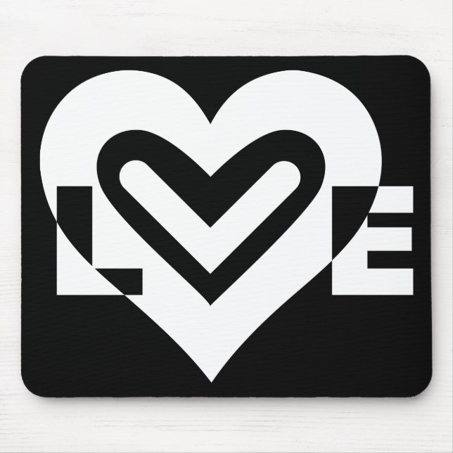 Mousepad Amor em Branco (Frente)