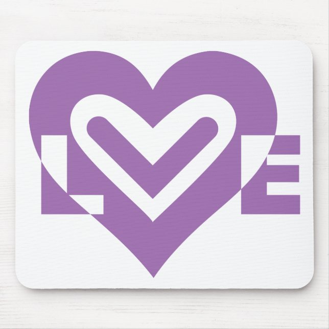 Mousepad Amor em Roxo (Frente)
