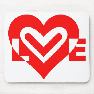 Mousepad Amor em Vermelho