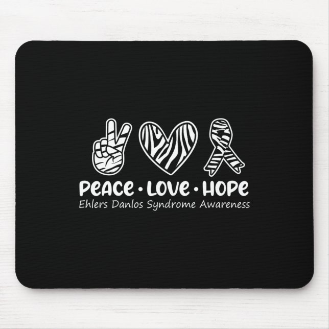 Mousepad Amor Esperança Ehlers Danlos Conscientização Eds G (Frente)