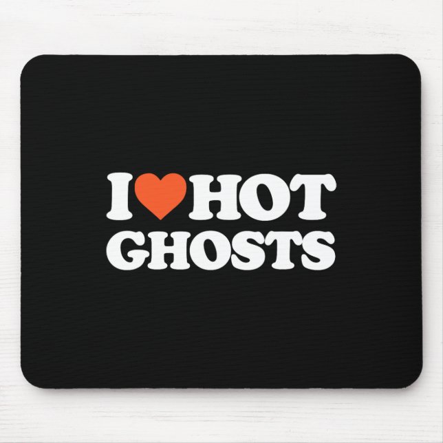 Mousepad Amor Fantasmas Quentes - I Heart Ghosts - Y Ghost (Frente)