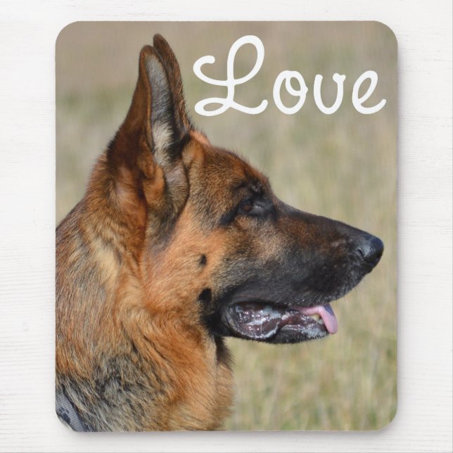 Mousepad Amor German shepherd Cachorro Mocsepad (Frente)