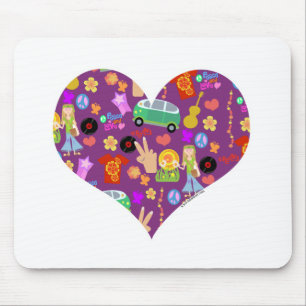 Mousepad Amor Groovy do roxo 60s