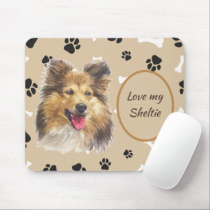 Mousepad Amor Minha Pawprint Sheepdog Shetland