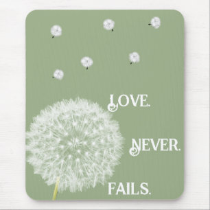 Mousepad Amor Nunca Falha Dandelion1 Corinthians 13