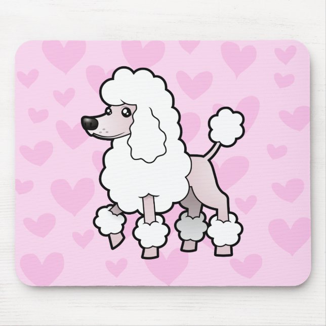 Mousepad Amor padrão/da miniatura/brinquedo caniche (mostra (Frente)