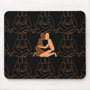 Mousepad Amor preto abstrato