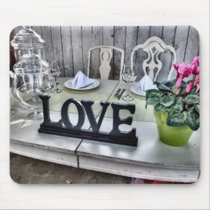 Mousepad AMOR - Recepção de casamento exterior Chique