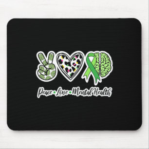 Mousepad Amor Saúde Mental Vestimos Saúde Mental Verde