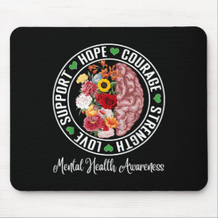 Mousepad Amor Suporte Esperança Coragem Força Saúde Mental