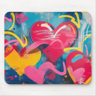 Mousepad Amor Urbano: Corações de Grafite