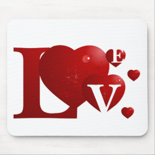 Mousepad Amor vermelho