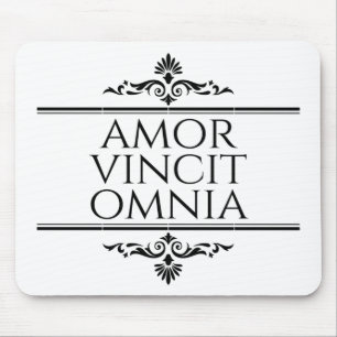 Mousepad Amor Vincit Omnia Conquista Todas as Frases Latina