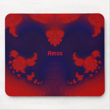 AMOS ~ Pad de mouse vermelho e azul