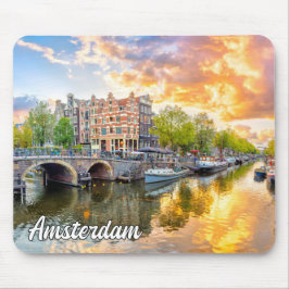 Mousepad Amsterdã, Holanda, Ao Pôr do Sol