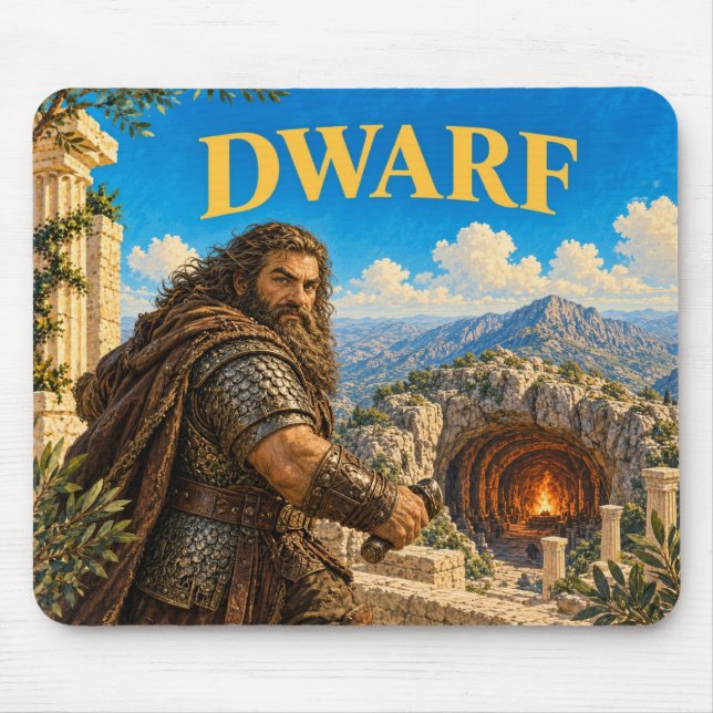 Mousepad Anão, Monstro de Fantasia Gótica (Frente)