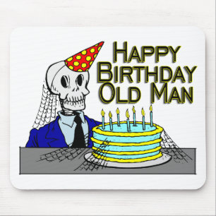 Mousepad Ancião da Web de aranha do feliz aniversario