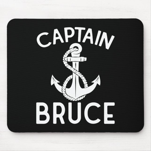 Mousepad Âncora de barco de iate de navio do Capitão Bruce  (Frente)